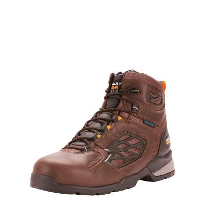 Ariat Work: Rebar Flex 6" Waterproof Composite Toe Zapatos de Seguridad Hombre - Marrones Oscuro (DK